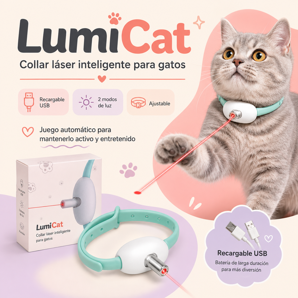 LumiCat - Collar láser inteligente para gatos