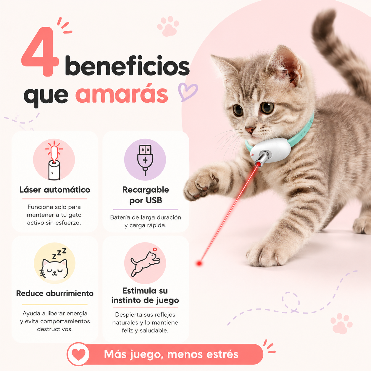 LumiCat - Collar láser inteligente para gatos