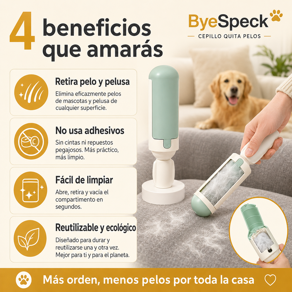 ByeSpeck - Cepillo removedor de pelo
