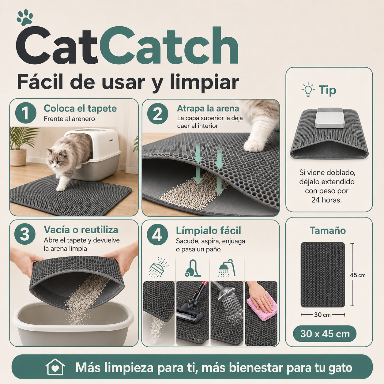 CatCatch - Alfombra atrapaarena