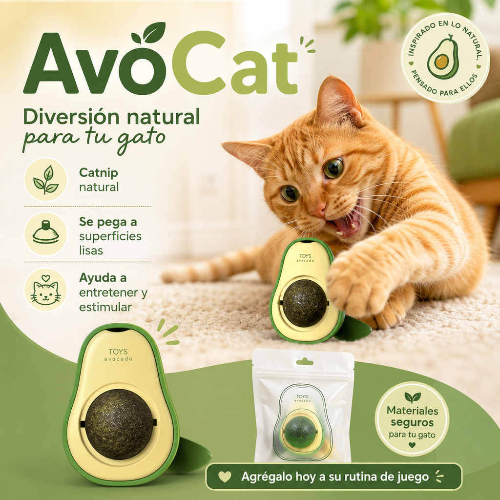 AvoCat - Juguete catnip interactivo